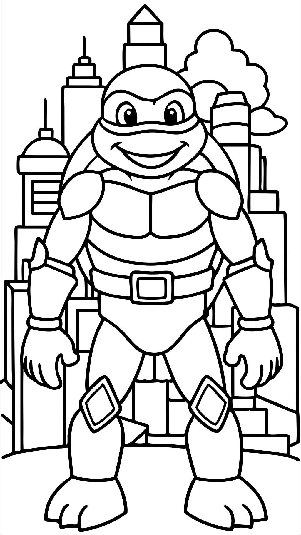 easy ninja turtles coloring pages